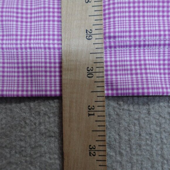 Footjoy Mens Polo Shirt Medium Pink Plaid 1757 Golf Club Embroidered - Picture 6 of 7